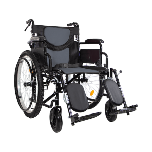 Silla H3 de Ruedas Todo Terreno con Eleva piernas (negro, rojo)
